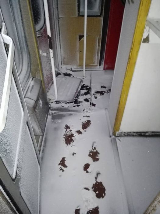 „Parcă suntem pe pârtie!“ Acest bărbat le-a arătat tuturor zăpada de câţiva centrimetri dintr-un tren cu destinaţia Cluj-Napoca