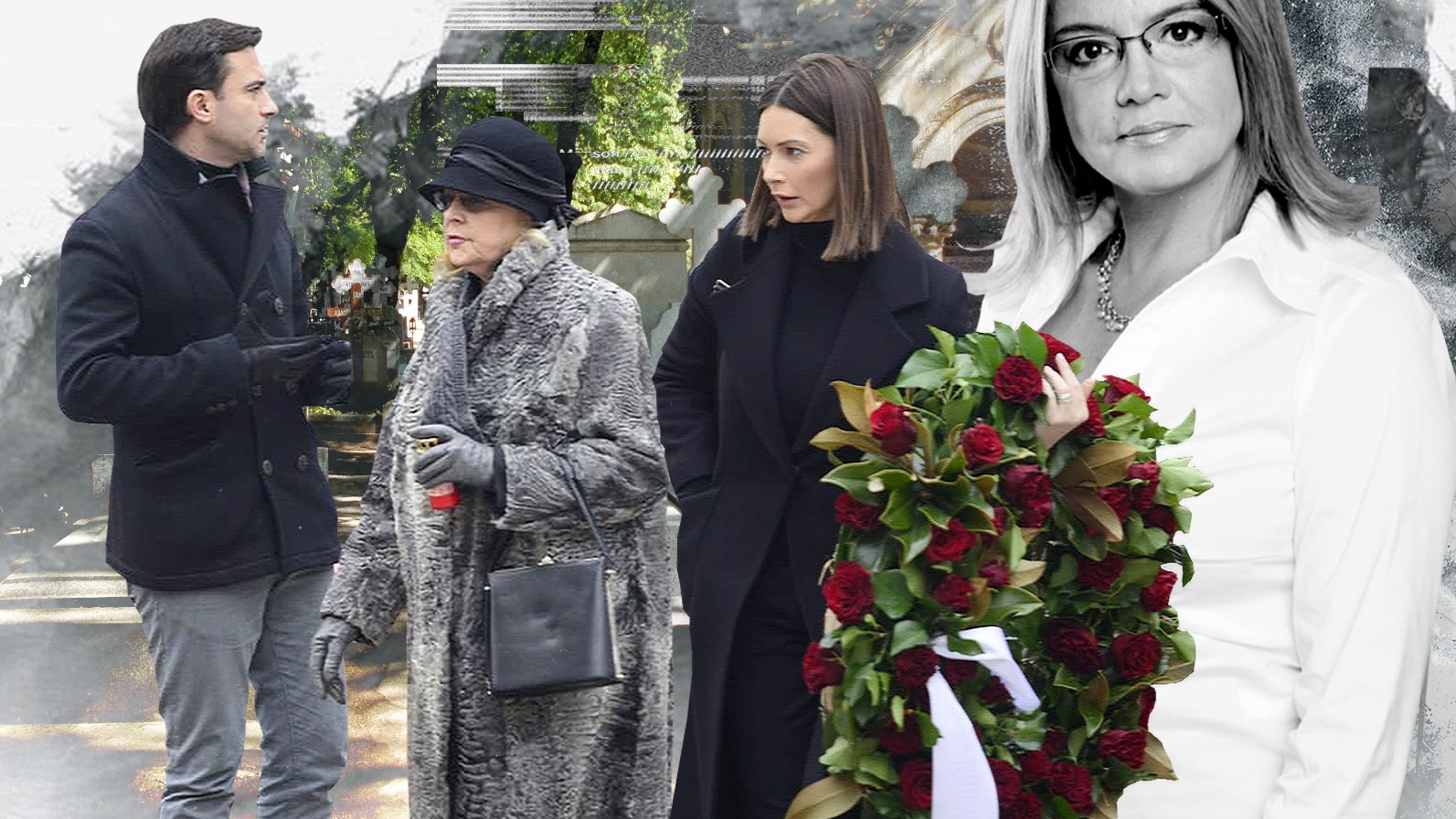 Primele imagini cu familia îndurerată a Cristinei Țopescu. Sicriul cu trupul neînsuflețit al jurnalistei, depus la capela Cimitirului Bellu
