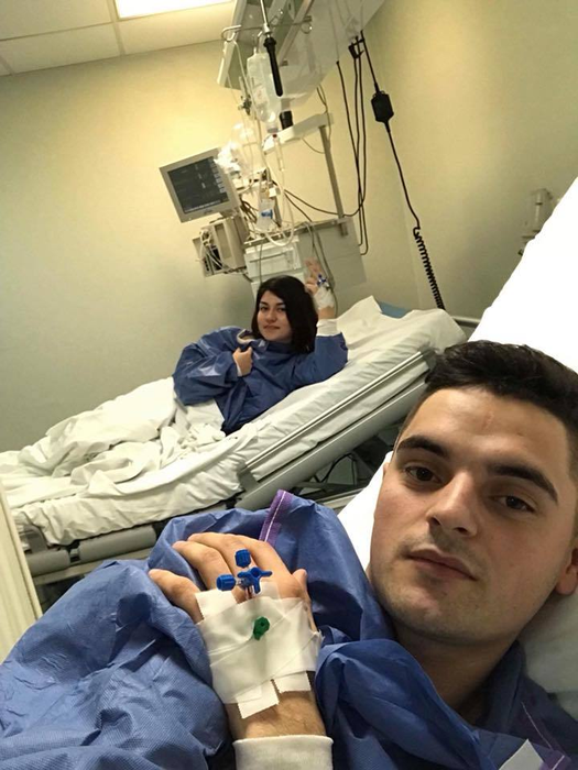 Romeo Kulcsar şi Anett Marcuş, imediat după operaţie