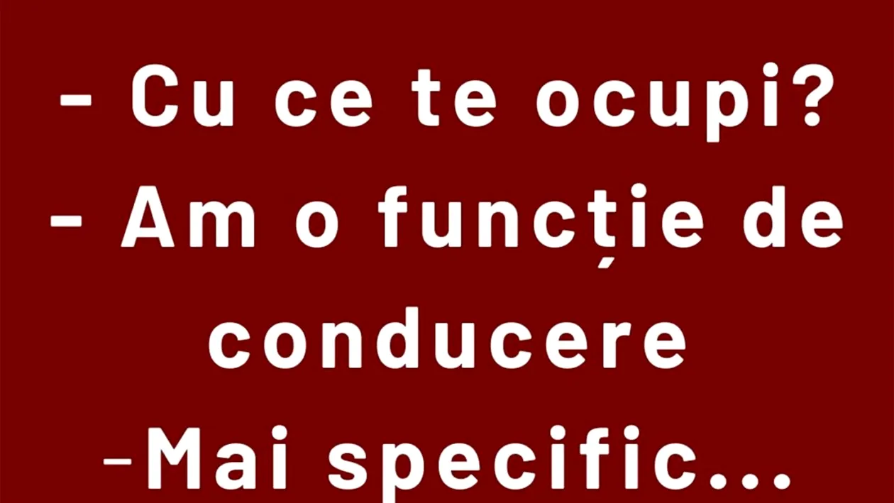 Bancul sfârșitului de săptămână | Funcție de conducere