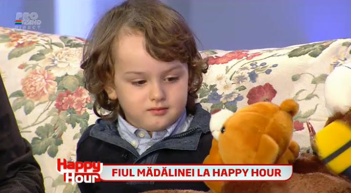 Petru Mircea a venit pentru prima dată cu fiul său într-un platou de televiziune în martie 2013