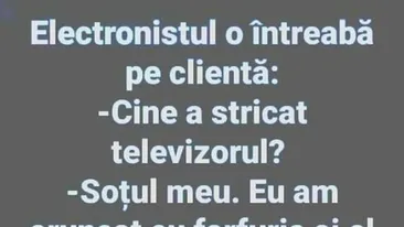 BANCUL DE LUNI | „Cine a stricat televizorul?”
