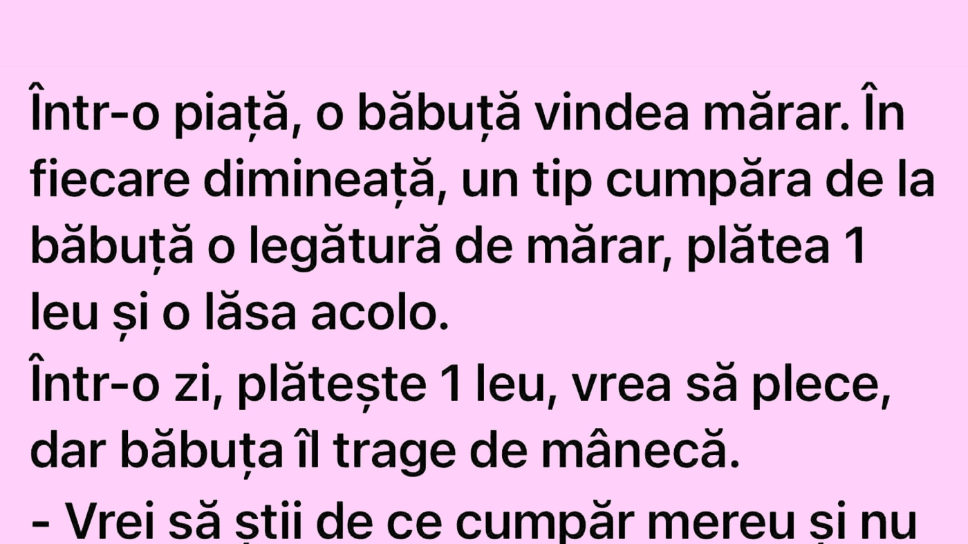 BANCUL ZILEI | Băbuța și legătura de mărar