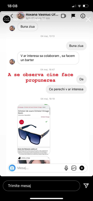 Roxana Vașniuc, făcută de rușine de o firmă de ochelari după ce a cerut o pereche pe moca. „Puteați să vă cumpărați, că nu sunt o avere”
