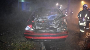 Accident grav în Craiova! Un bărbat a murit carbonizat în propria maşină! Imagini halucinante 