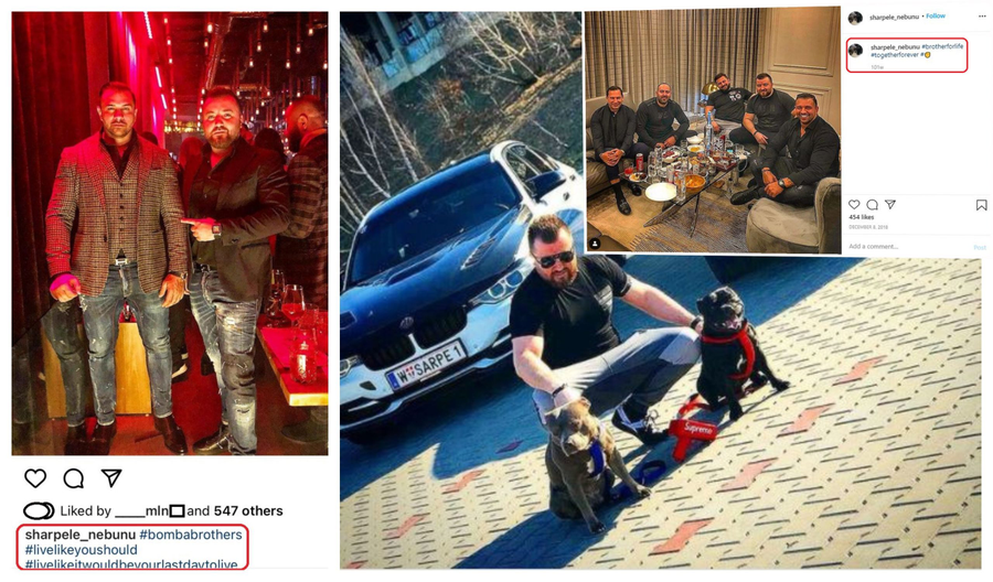 Cosmin Pop, autotintitulat Sharpele Nebunu, l-a denunțat pe Alex Bodi. Interlopul clujean s-a distrat de multe ori alături de fostul soț al Biancăi Drăgușanu și milionarul croat Josip Heit © Instagram
