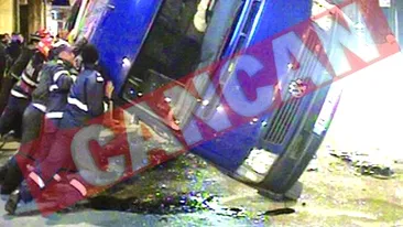 Microbuz SRI, rasturnat in Capitala