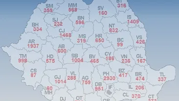 Aproape 32.000 de locuri de muncă vacante în România, în 12 octombrie 2018. Distribuția pe județe - hartă