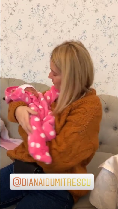 Diana Dumitrescu, filmată cu bebelușul de câteva zile în brațe. Mărturisirile actriței