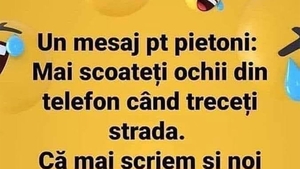 BANCUL ZILEI | Mesaj pentru pietoni
