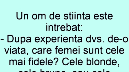 BANCUL ZILEI | Care sunt cele mai fidele femei, de fapt
