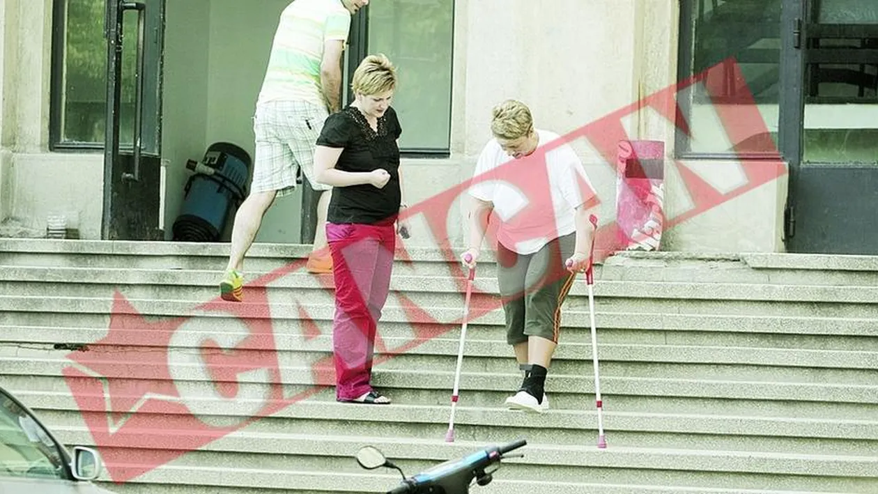 Teo se intoarce la munca, in carje