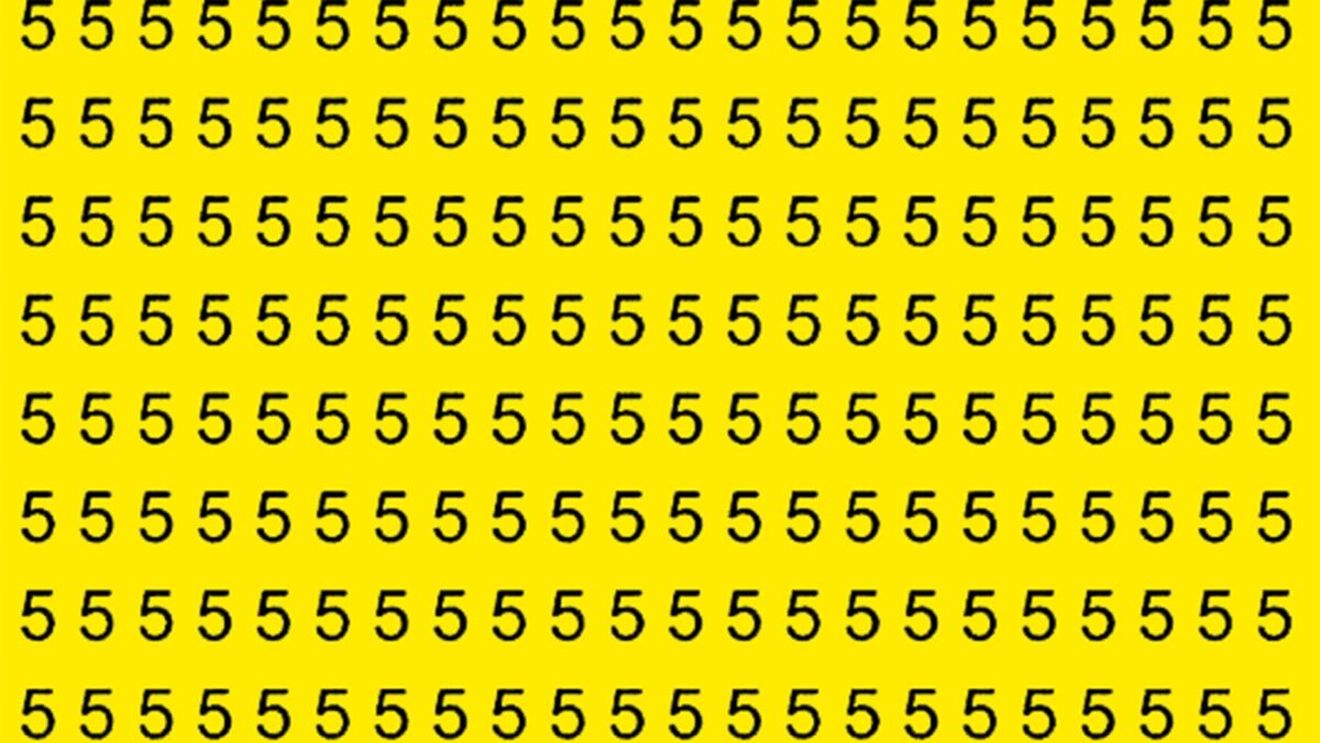 Test de logică | Găsiți litera "intrusă" printre cifrele 5, în maximum 15 secunde