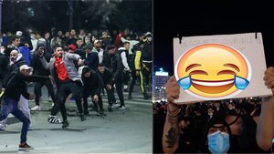 Mesajul fabulos scris de un protestatar din București pe o pancartă: “Deschideți cluburile”. Explicația pentru dorința sa face furori pe Internet