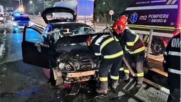 Accident grav cu semne de întrebare pe DN5. Șoferul a fost găsit inconștient