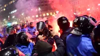 Cinci huligani arestaţi preventiv pentru violenţele din Piaţa Victoriei