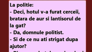 BANC | "Hoțul v-a furat cerceii, brățara de aur și lănțișorul de la gât?"
