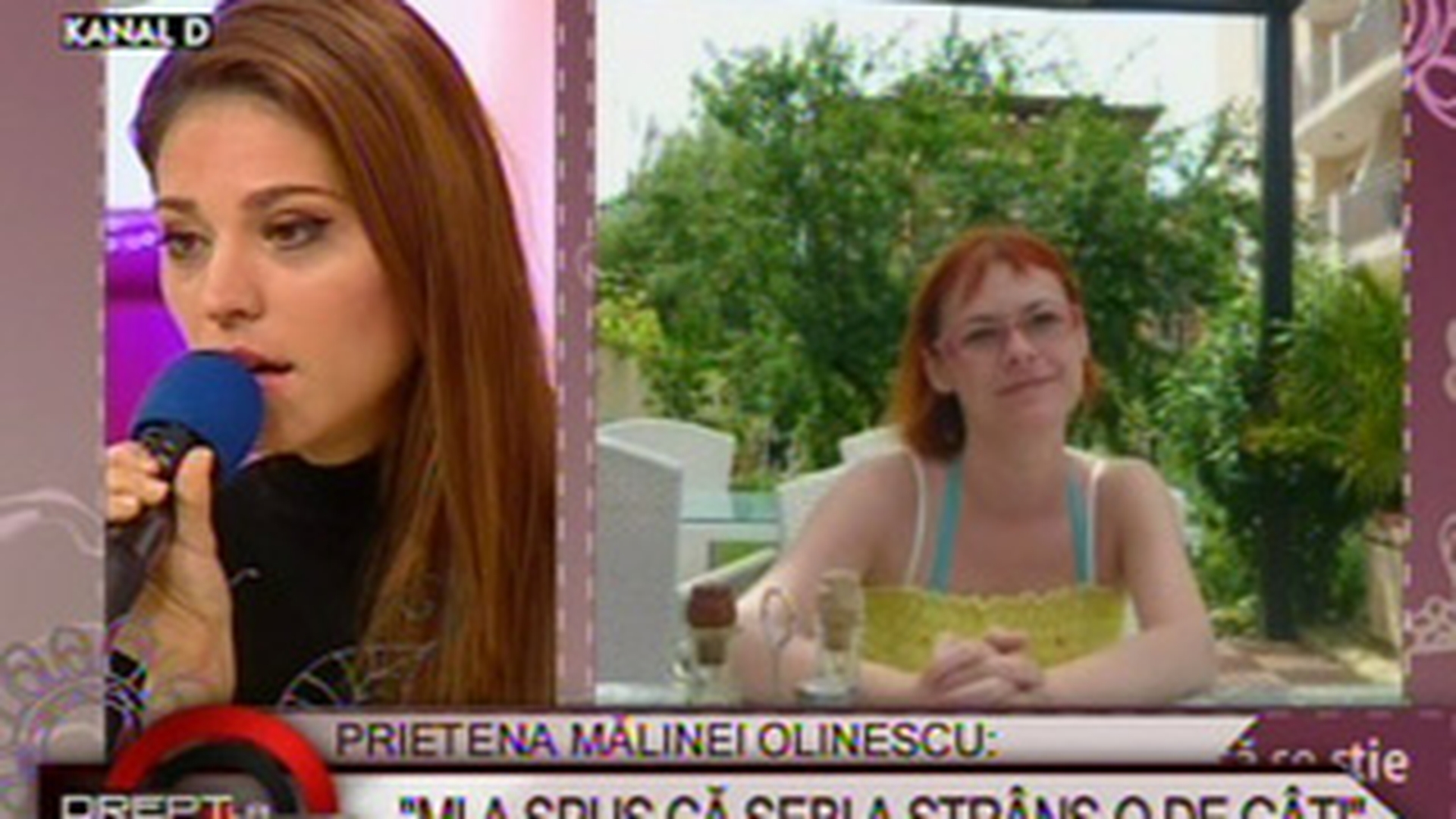 VIDEO: Adriana Vlad, prietena Malinei Olinescu: "Mi-a spus ca el a bruscat-o si ca a strans-o de gat!"