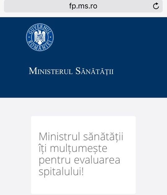 Incredibil! Cum încearcă Ministerul Sănătăţii să afle de la pacienţi daca dau şpagă medicilor de la Spitalul Fundeni