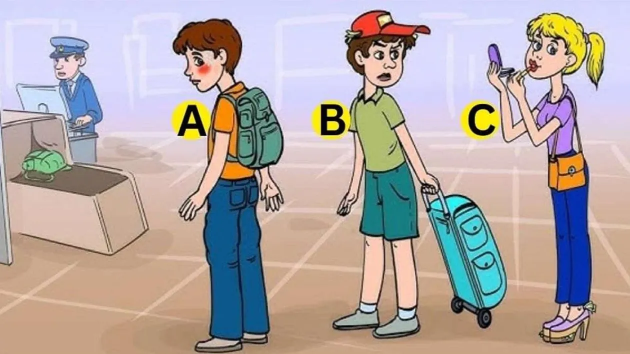 Test de perspicacitate | Care dintre aceste 3 persoane nu trebuie lăsată sa treacă de securitatea din aeroport?