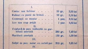 Cum arăta meniul de Revelion într-un restaurant de fițe din București, în anul 1964. Ce primeai de 60 de lei