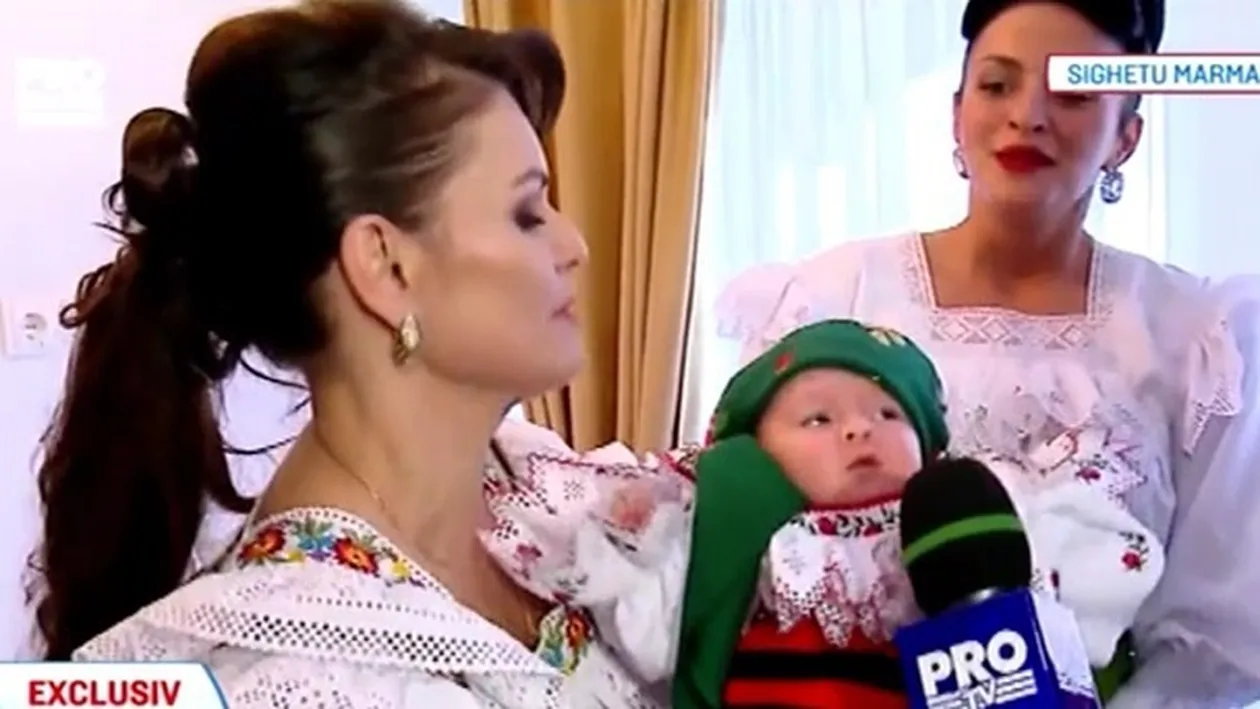 VASILICĂ CETERAŞU îşi botează fiica, naş e Nea MĂRIN. Primele imagini 