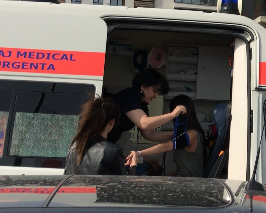 Ioana Filimon a fost luată de ambulanță direct din club