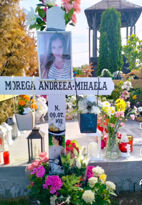 Mormântul Andreei Morega, studenta ucisă la Timișoara / Foto: Captură Video