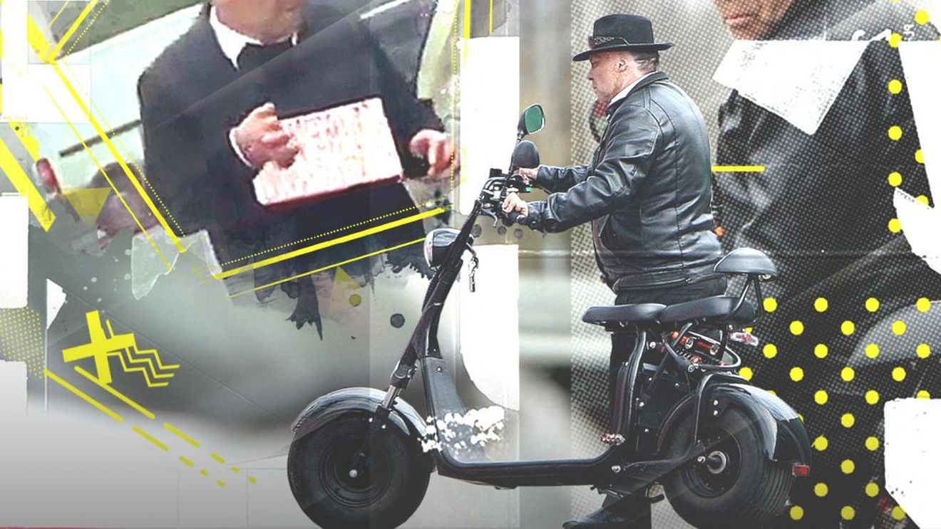 Cerșește la Arcul de Triumf, dar, în realitate, e mare boier…  În ”civilie” se poartă numai la costum și pălărie  + are casă la Buftea și umblă cu scuter de 2.000 €!