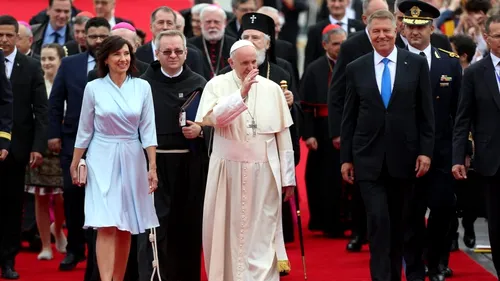 Papa Francisc a ajuns la Palatul Cotroceni