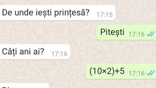 BANCUL ZILEI | "Câți ani ai, prințesă?" "(10x2)+5"
