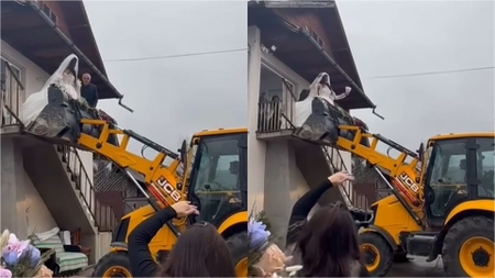 Nu e un banc! Cum au fost scoasă din casă această mireasă, în ziua nunții