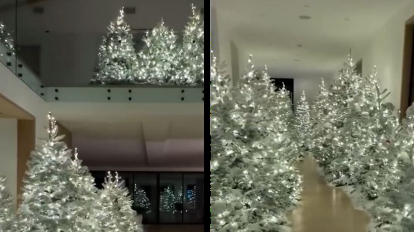 Așa ceva, mai rar! Vedeta care și-a transformat locuința într-o pădure cu brazi de Crăciun