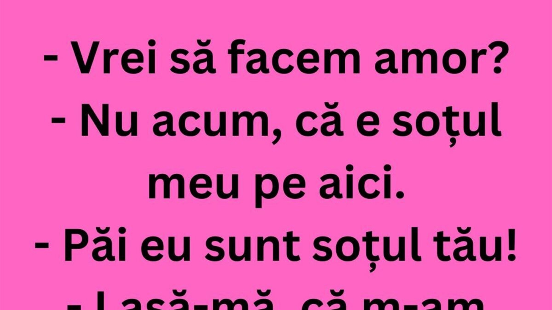 BANC | "Vrei să facem amor?"