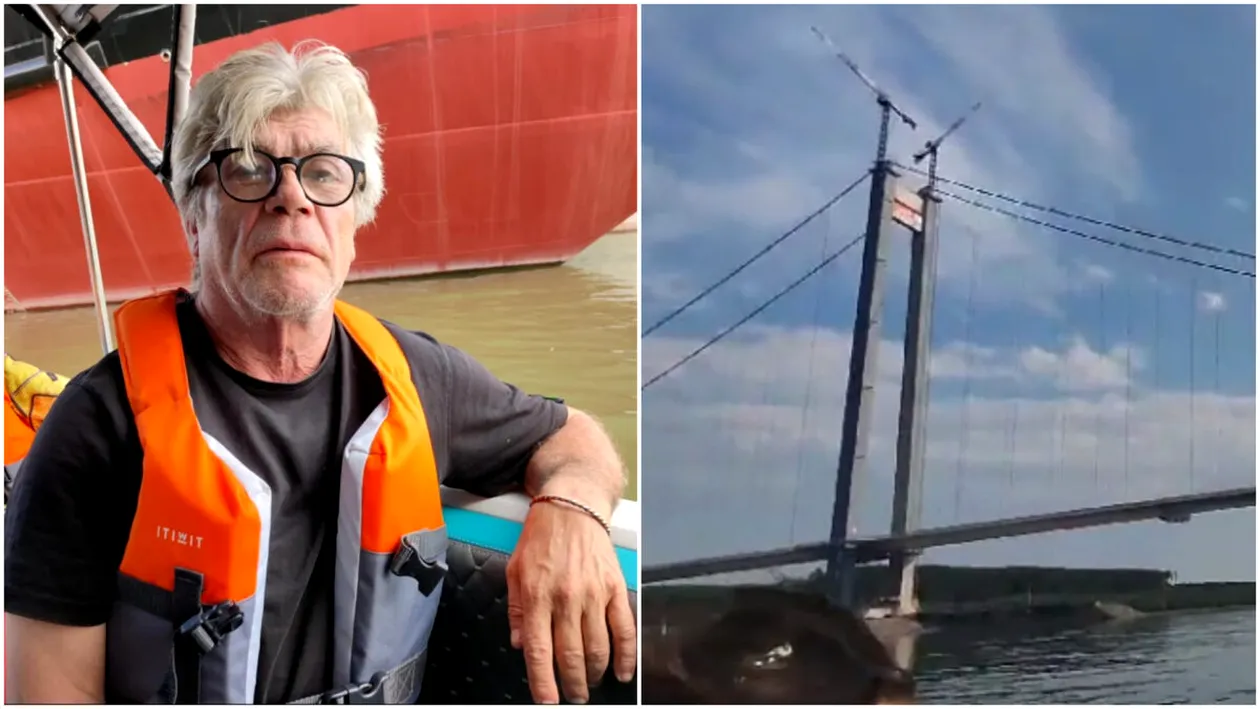 Cum a reacționat un turist italian când a văzut noul pod peste Dunăre. Ruggiero venise în vizită la rude, la Galați