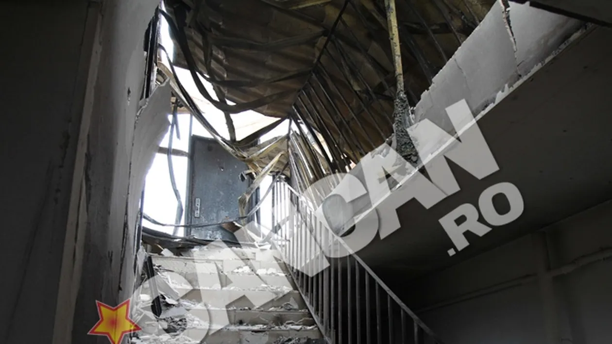 Imagini terifiante! Atat a mai ramas din apartamentele facute scrum in complexul rezidential de la Popesti-Leordeni!