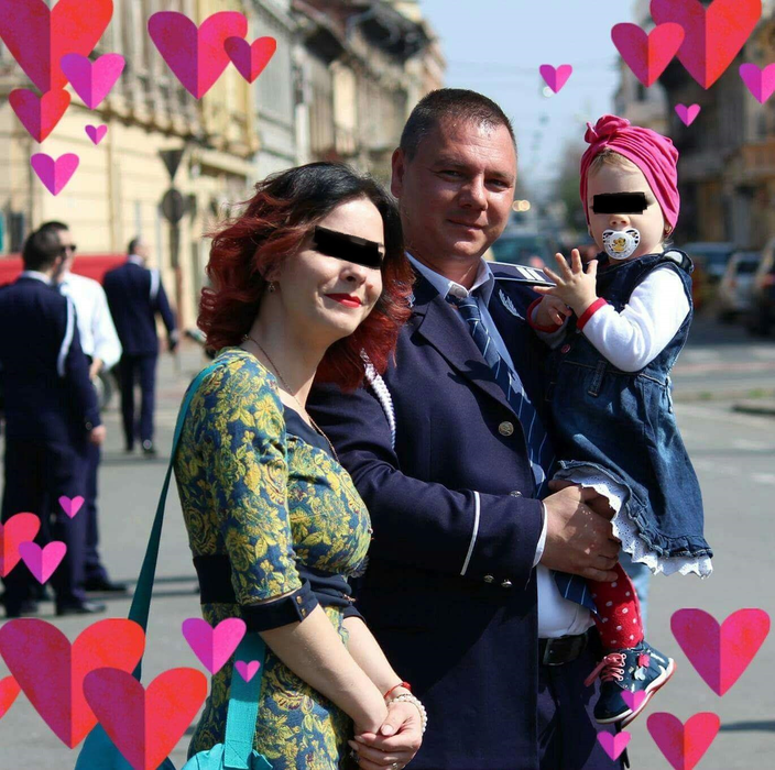 Polițistul, alături de familie