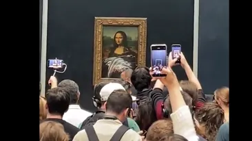 Un bărbat deghizat în femeie a aruncat cu o prăjitură în celebra pictură Mona Lisa. Imaginile au devenit virale