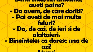 BANC | Merge Bulă la un magazin alimentar și întreabă: "Bună ziua, fiți amabilă, aveți pâine?"