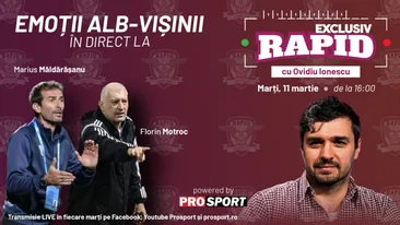 EXCLUSIV RAPID cu Florin Motroc, Marius Măldărășanu & Viorel Moldovan începe la ora 16:00, în direct pe YouTube - ProSport