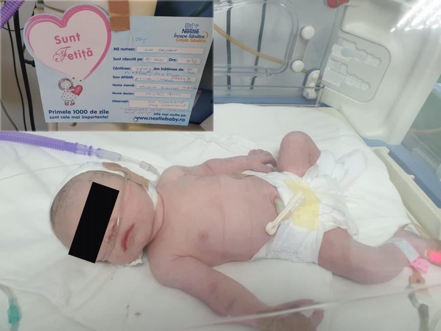 Micuța prințesă a cuplului a venit pe lume pe 7 ianuarie, în urma unei operații de cezariană făcută de urgență 