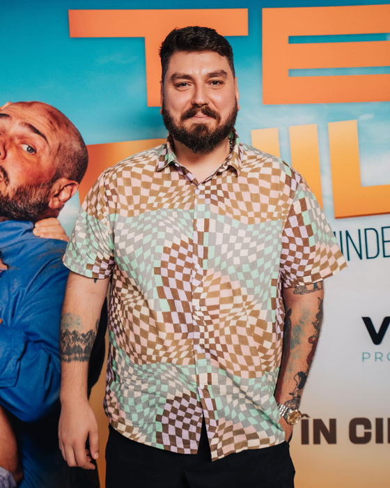 Dorian Popa: "În primul rând, vreau să spun un lucru. Sunt unul dintre onorații dezvoltatori care s-au bucurat de vizita lui Micutzu, protagonistul acestui film, întrucât înțeleg că își dorește, nu știu acum dacă se va și întâmpla, o căsuță de la mine!" (Foto: Instagram)