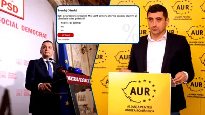 Peste 20.000 de români au participat la sondajul Gândul „Ești de acord cu o coaliție PSD-AUR pentru a forma un nou Guvern și a încheia criza politică?”. Rezultatul a fost surprinzător
