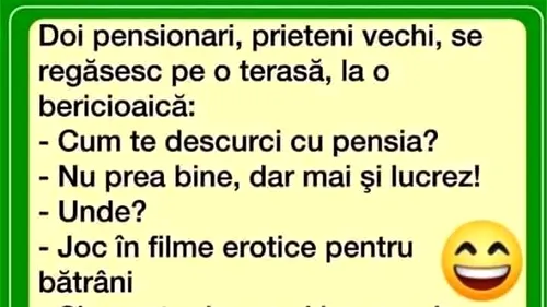 BANC | Doi pensionari, prieteni vechi, se regăsesc pe o terasă