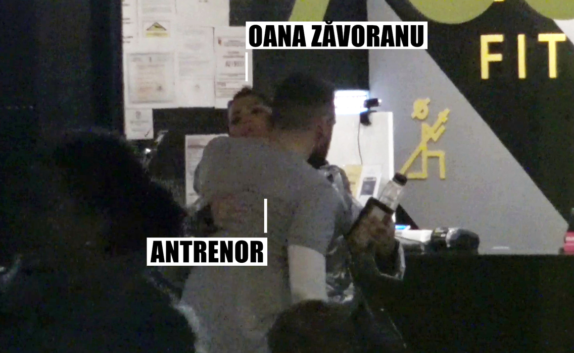 Oana Zăvoranu, alături de antrenorul de fitness