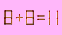 Test de inteligență | Mutați un singur chibrit, pentru a corecta 8 + 8 = 11