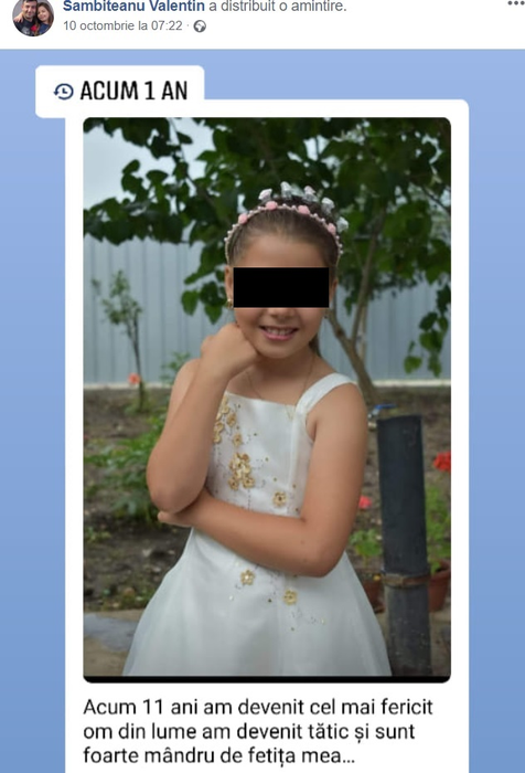 Fiica lui Valentin a împlinit 12 ani chiar în ziua în care tatăl ei a murit