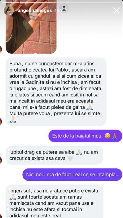 Semnul divin pe care apropiații lui Pablo îl primesc/ sursă foto: Instagram