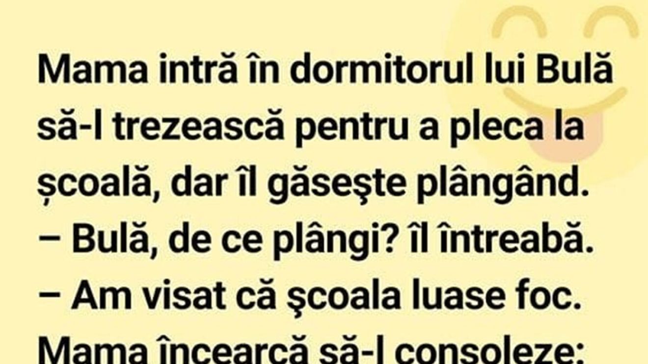 BANC | Mama îl găsește pe Bulă plângând