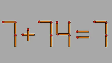 Test IQ exclusiv pentru genii | Corectați 7 + 74 = 7, mutând un singur băț de chibrit